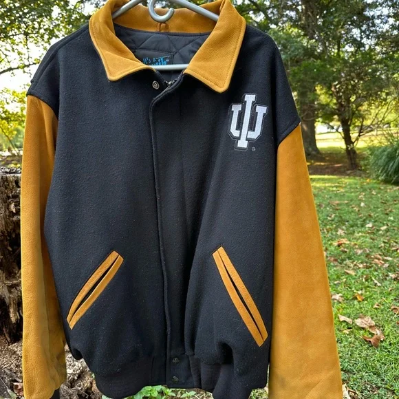 Brumik leather jacket indiana hoosiers basketball assembly hall